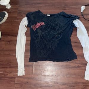 2000s y2k thirteen grunge emo two layered shirt